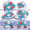51PCS Decorazione per Feste di Compleanno Fro-en ,Stoviglie Princess Decorazioni per Feste Stoviglie Set con Piatti Tovaglioli Tovaglia per Princess Decorazione di Feste di Compleanno