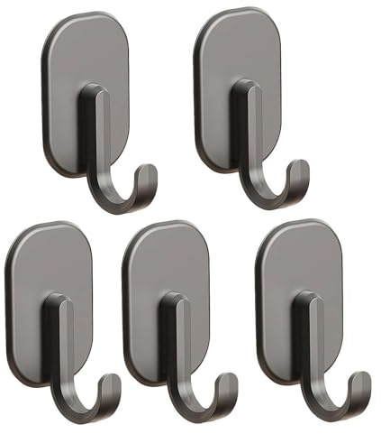 Crochets magnétiques puissants pour cuisine, réfrigérateur, armoire et barbecue extérieur, cabine, vêtements suspendus, clés, ustensiles de cuisine (gris noir, 1/3/5 pièces)
