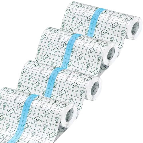 AUXHCYL Film Transparente para Tatuajes, 15cm x 4m Apositos adhesivos Impermeables para Ducha Post-Operación, Second Skin para Tapar Tatuajes Resistente al Agua para Deporte y Ducha, Saniderm