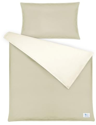 lulumoon Biancheria da letto per bambini 100 x 135 cm con federa 40 x 60: set di biancheria da letto per bambini in jersey di cotone Oeko-Tex – morbido e altamente elastico – 4 stagioni per bambini in