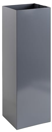 Neustein Schirmständer mit modernem Design aus Metall für Heim und Büro, Design-Ständer,grau,anthrazit, 2 Haken, 2x Wasserauffangschale herausnehmbar, 15,5x15,5x49cm, quadratisch, Regenschirmständer