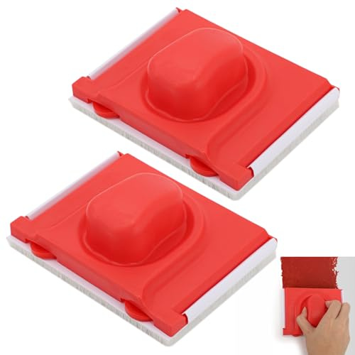 2 Pack Paint Edger Tool,Cutting in Tools for Painting,Edge Painting Tool,Multifunctional Paint Edger Tool with Pad Nylon Bristles Edges,Paint Edge Trimmer,Paint Pads for Walls and Ceilings