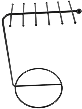 PACKOVE Porta Gioielli in Metallo Design Elegante, Struttura a Ganci Multipli e Supporto per Collane, Orecchini e Portachiavi, per Negozi e Live Streaming