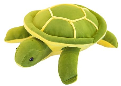 ELYIQI 25 cm Schildkröte Plüschtier, Schildkröte Kuscheltier, Weiches Stofftier für Kinder, Natürliches Lernspielzeug, Geschenk für Baby-Shower und Geburtstag, Schildkrötenkissen, Schildkröten Kissen