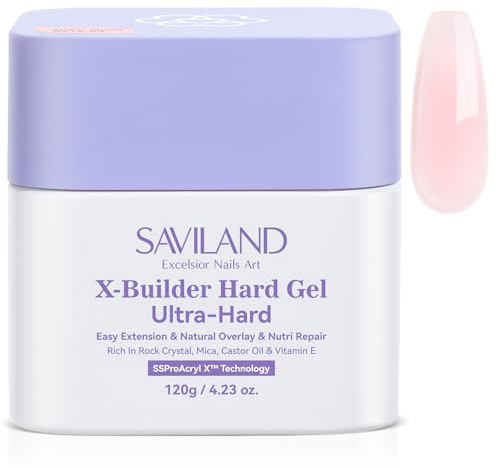 Saviland SSPro X Series Builder Hartgel Ultra-Härte | Perfekter Nagel-Höhepunkt | 5-in-1 Multifunktional (2-Transparentes Rosa)