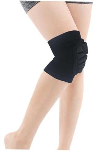 NIYANGLE Ginocchiere Sportive con Spugna Rinforzata Antiurto Traspiranti Protettive per Calcio Portiere Pallavolo Basket Ginnastica Leggere e Antiscivolo da Nero