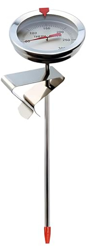 Backofenthermometer, Ofenthermometer für Backofen, 1 Set mit Temperaturindikator, Befestigungsklammer und 300 mm Edelstahlsonde