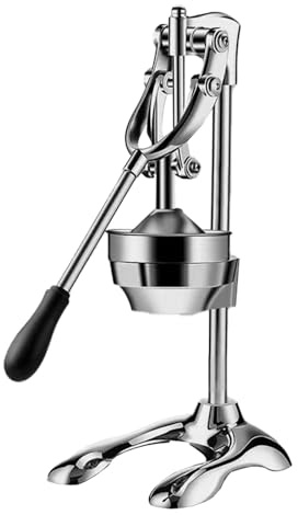 Extractor manual de zumo de acero inoxidable, exprimidor manual con estructura transversal y triangular, fácil de limpiar para uso doméstico y comercial