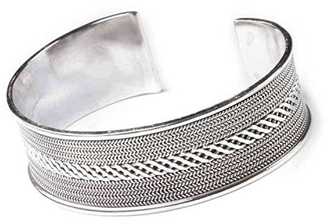 Drachensilber Toller Armreif Massive Wikinger Knoten Design 925 Silber Armschmuck Ø 6.5cm