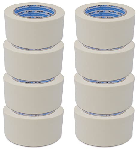 gws 8 Rollen Maler-Kreppband zum Abkleben, Abdecken, für präzises abkleben bei Malerarbeiten 50 mm x 50 m