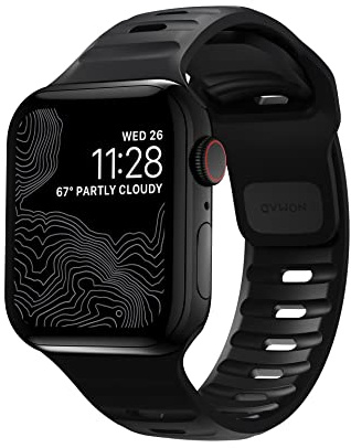 NOMAD sportband svart aluminium, gummi