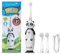 Brush-Baby WildOnes - Spazzolino elettrico ricaricabile, 1 maniglia, 3 testine per spazzole, cavo di ricarica USB, per età 0-10 (Panda)