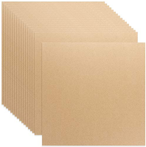 50 Packs 11.8 x 11.8 Corrugated Cardboard Sheets 1/8 Thick Flat Cardboard Filler Insert Sheet Kraft Brown Paper Card Board Sheets Pads for Packing, Mailing, Crafts (Squared Size)