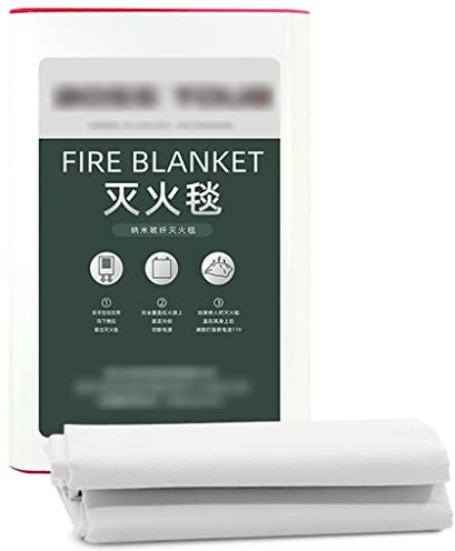 Feuerlöschdecke Neue Wiederverwendbare Feuerfeste Decke, Nano-Glasfaser-Notfalldecken, Hochtemperaturbeständige Survival-Decke, Für Einkaufszentrum Garage (Color : Weiß, Size : 39 * 39inches)