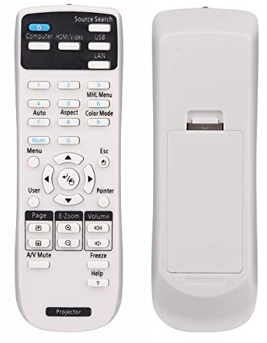 Aimdio 154720000 Beamer Fernbedienung für Epson EH-TW480 EB-475Wi 485Wi 470 475W 480 485W 420 425W 430 435W 480e 480i EB-S02 S01 S02H S11 S12 W01 W02 W12 X02 X11 X12 X14 X15 1840W 1850W 1860 1870 1880