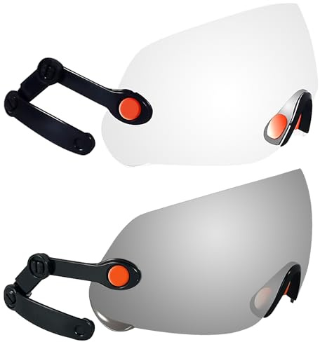 SAFEBUILDER Safety Visor Hard Hat Accessories For CR06& CR08 (Clear &Tinted Visor Set)