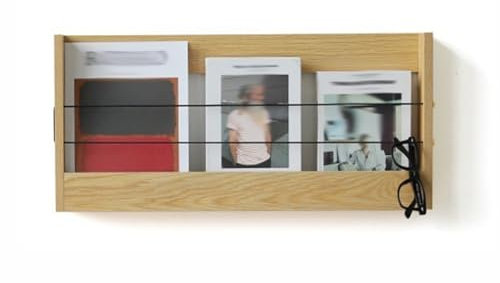 Hängender Zeitschriftenhalter für die Wand, 64 x 8 x 30 cm, rustikaler Holz-Dokumentenständer, Post-Organizer für Zuhause, Büro, Akten, Bücher, Zeitungen, Aufbewahrung (Farbe: A, Größe: L x B x H
