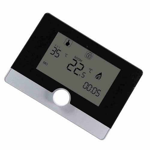 Tbest Termostato Caldaia Hermann Saunier Duval, Termostato Programable Controlador de Temperatura para de Calefacción de Caldera Suspendido en la Pared Negro (Black)
