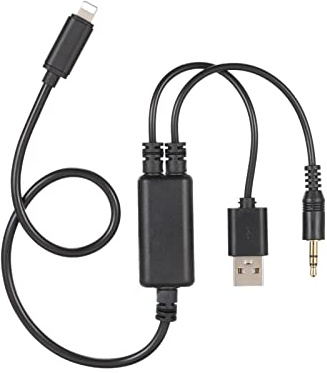 Shkalacar Klinkenkabel, Audio USB Kabel, Plug-and-Play, AUX Adapter kompatibel mit BMW & Mini iPod iPhone 6 7 8 X XS XR Interface