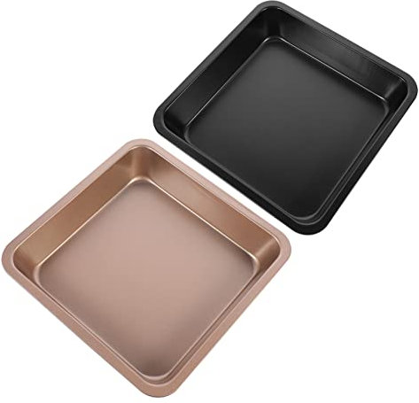 Zerodeko Set di 2 Teglie da Forno Placcate in Acciaio Carbonio da 8 Pezzi Facili da Pulire E Lavabili in Lavastoviglie per Torte E Toast Fatti in Casa