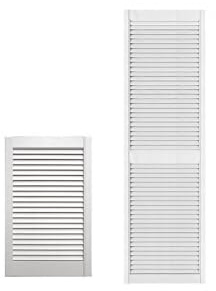 Wooden Louvre Door - Extra Smooth White Double Coated Internal Door for Wardrobe and Cupboard - Sanded, Polished, Ready to Use