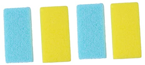 Bimsstein 4 Stück zur Hornhautentfernung Fußpflege | Pumice, Hautschonend und Griffig, Massageeffekt, für Männer und Zufällige Farbe