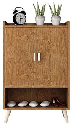 XAoSCd Banco De Zapatos Zapatero, Zapatero, Zapatero, Zapatero Ensamblado Hogar Imitación Madera En La Puerta Gabinete del Porche para Abrir La Puerta Moderno Gran Capacidad Simple (Madera De Cerezo)