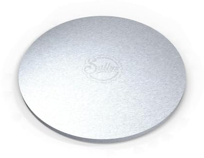 Sallys Cake Boards 12 mm Stärke, Ø 35 cm Aus stabilem leichten Karton mit lebensmittelecher Aluminiumbeschichtung - Kuchenunterlage, Tortenunterlage, Tortenplatten, Cakeboard (Silber)