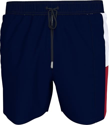 Tommy Hilfiger Short de Bain Homme Medium Drawstring avec Cordon de Serrage, Bleu (Desert Sky), M