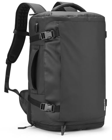 HOMIEE Travel Backpack Mens,17.3 Inch Laptop Bag Womens,40L TSA Friendly Flight Approved Carry on Luggage with Shoes Compartment,Large Business Rucksack with USB Port for Work School