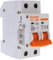MeanWell Disjoncteur modulaire, Disjoncteur magnétothermique Courbe C, 2P 6kA, 2 modules DIN, Miniatures Circuit Breaker, MCB 2P C16 16A