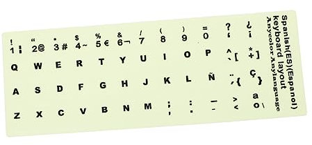 HOMOCONO Leuchtende Aufkleber für Desktop Tastaturen und Laptop Tastaturen Fluoreszierende Tastatur Sticker mit Stark Haftendem Material für Zuhause und Schule