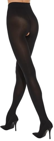 Fiore Sexy Damenstrumpfhose Ouvert 80 DEN - Schwarz - L