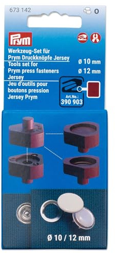 Prym 673142 Werkzeug-Set für Prym Druckknöpfe Jersey, 10 und 12 mm, kompatibel mit dem Vario Creative Toolm