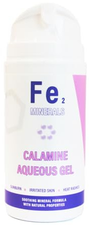 Calamine, Zinc Oxide and Rosewater Gel for Sunburn Relief, Heat Rashes, & Insect Bites and Itchy skin 100ml