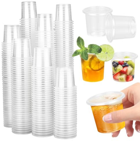 Ouxayapl Lot de 300 verres à liqueur en plastique - 2 cl / 20 ml - Réutilisables - Sans BPA - Pour dégustation et fêtes