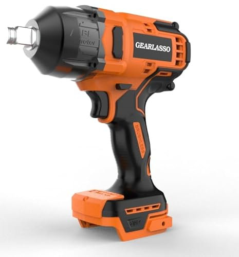 GEARLASSO 21V 1/2 Akku-Schlagschrauber 1600N.m (1200Ft-lbs) Bürstenlos, Hochdrehmoment mit 2x4.0Ah Akkus Elektro-Motor Variable Geschwindigkeiten für Auto/LKW/RV