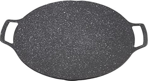 Korean BBQ Plate Non Stick Circular Frying Pan for Outdoor Cooking Camping and Grilling, Aluminum Alloy Teppanyaki Grill for BBQ Party (Gas Type 30cm)