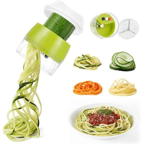Affettatrice a spirale 4 in 1 per verdure a spirale, utensile da cucina per uso domestico