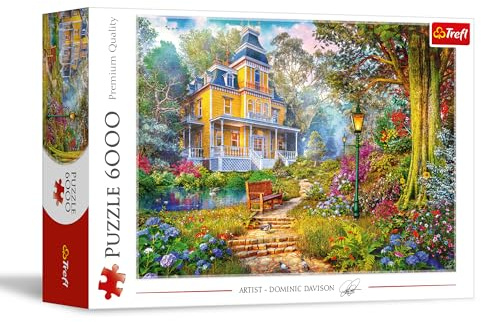 Trefl - Sommerresidenz - 6000-teiliges - Großes, detailreiches Puzzle, zum Selbermachen, kreative Unterhaltung, Spaß, klassisches Puzzle für Erwachsene und Kinder ab 15 Jahren | Rot, DIY, kreative Unterhaltung, klassisches Puzzle, ab 15 Jahren