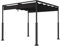 FIVMEN Pergola, 3 x 3 m, baldacchino, impermeabile, stabile, invernale, gazebo da giardino con zone di ombra regolabili, protezione solare per giardino, terrazza e balcone, nero