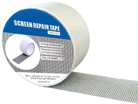 Auriselle Nastro Adesivo per Riparazione Zanzariere 10M X 48MM Nastro di Riparazione per Zanzariere Extra Forte di Riparazione Autoadesivo in Fibra di vetro per Finestre