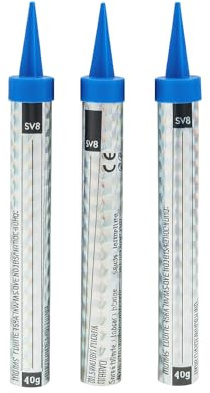 Lot de 3 Fontaines Artifices pour Gâteau, 12 cm, Gerbe Argentée 40 cm, Durée 1 Minute (12 cm)