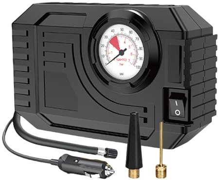 Gonfleur De Pneu | Compresseur d'air Portable 10bar Gonfleur de Pneus - Pompe Électrique Accessoire Véhicule pour Voitures Camions Motos Scooters et Objets Gonflables
