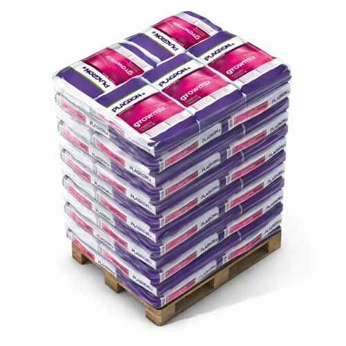 Weedness Plagron Growmix 50 Liter mit Perlite Palette - Blumenerde Grow Balkon-Pflanzen Pflanzerde Gartenerde Tomatenerde