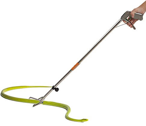 ZJchao Pinza para Serpientes, Agarrador de Reptiles, Herramienta para Atrapar Reptiles, Plegable, Autoblocante, de Acero Inoxidable, Manejo Seguro para Granjeros de Serpientes con