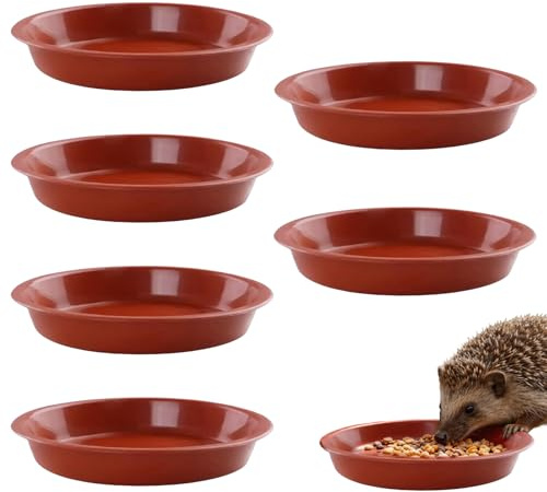 Hedgehog Bowl, 6 cuencos para erizos, 14 cm, para comida, agua, erizos, resistente a la intemperie y a las heladas, comedero para erizos para uso al aire libre