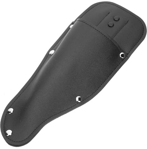 VILLCASE Funda de PU para Tijeras de Podar, Estuche Protector Hebilla | Diseño Elegante en Negro, se Fija al Cinturón, Cómodo Agarre, Evita Caídas Accidentales y Protege Herramientas