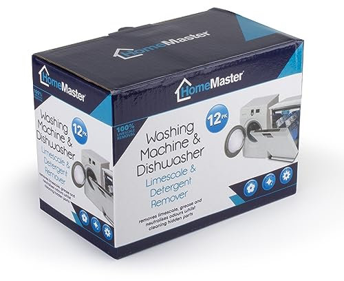Limescale & Detergent Remover for All Washing Machine & Dishwashers by Home Master - 12 applications