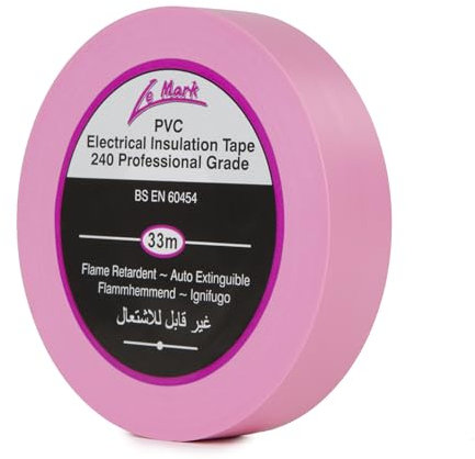 Le Mark PINK PVC Electrical Tape 33m x 19mm